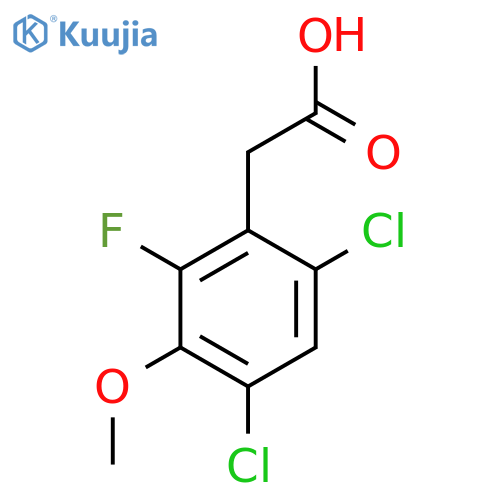 4,6-Dichloro-2-fluoro-3-methoxyphenylacetic acid structure