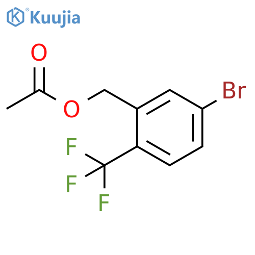 5-Bromo-2-(trifluoromethyl)benzyl acetate structure