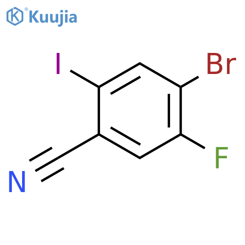 4-Bromo-5-fluoro-2-iodobenzonitrile structure
