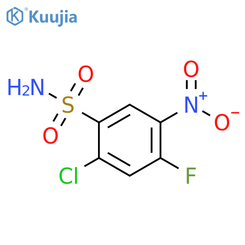 2-chloro-4-fluoro-5-nitrobenzene-1-sulfonamide structure
