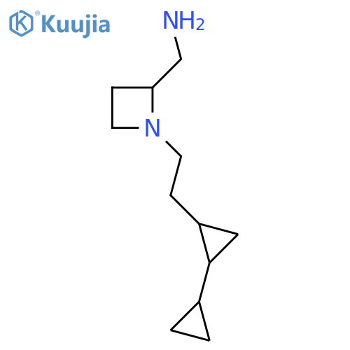 {1-2-(2-cyclopropylcyclopropyl)ethylazetidin-2-yl}methanamine structure