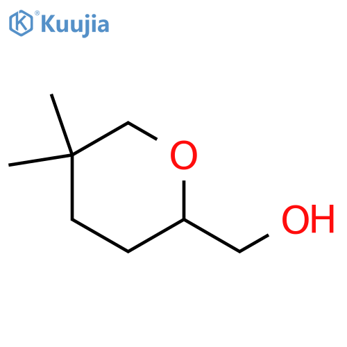 (5,5-dimethyloxan-2-yl)methanol structure