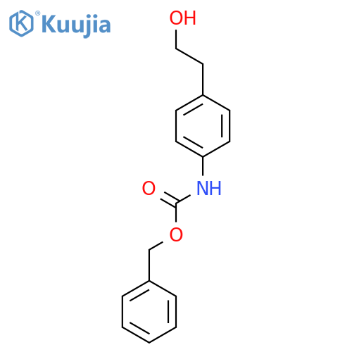 Carbamic acid, [4-(2-hydroxyethyl)phenyl]-, phenylmethyl ester structure
