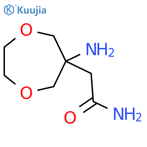 2-(6-amino-1,4-dioxepan-6-yl)acetamide structure