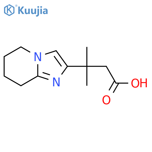 3-{5H,6H,7H,8H-imidazo1,2-apyridin-2-yl}-3-methylbutanoic acid structure