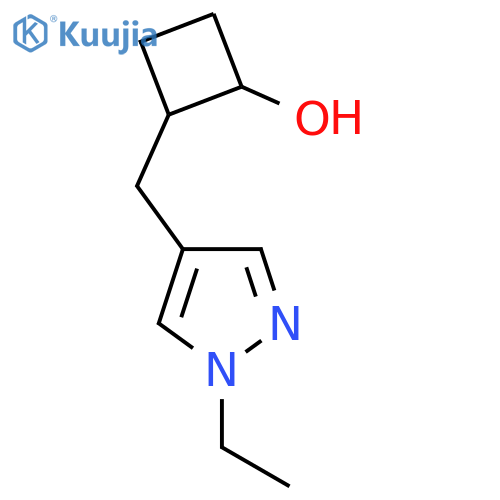 2-(1-ethyl-1H-pyrazol-4-yl)methylcyclobutan-1-ol structure