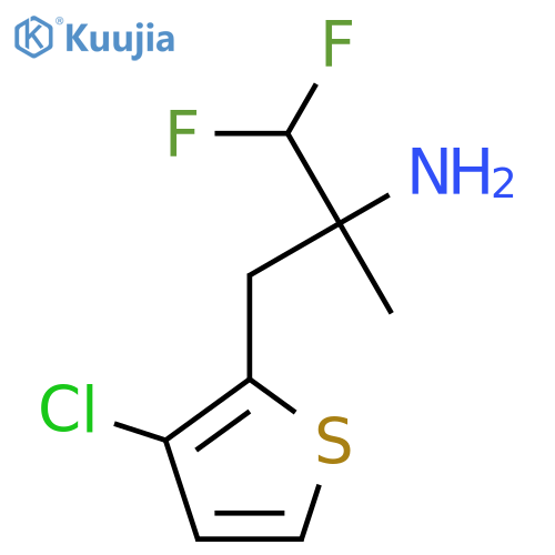 3-(3-chlorothiophen-2-yl)-1,1-difluoro-2-methylpropan-2-amine structure