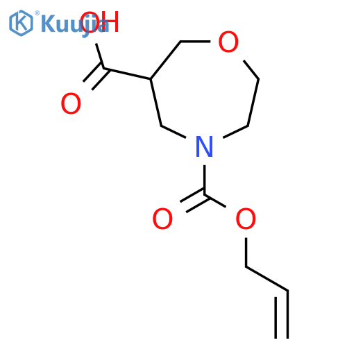4-[(Prop-2-en-1-yloxy)carbonyl]-1,4-oxazepane-6-carboxylic acid structure