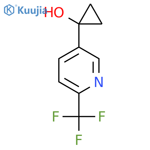 1-6-(trifluoromethyl)pyridin-3-ylcyclopropan-1-ol structure