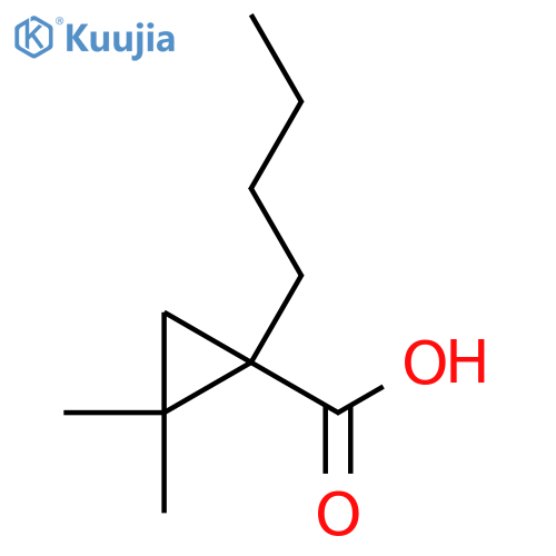 1-butyl-2,2-dimethylcyclopropane-1-carboxylic acid structure