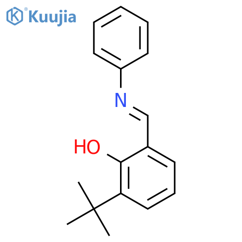Phenol, 2-(1,1-dimethylethyl)-6-[(phenylimino)methyl]- structure