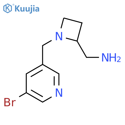 {1-(5-bromopyridin-3-yl)methylazetidin-2-yl}methanamine structure