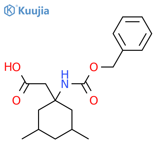 2-(1-{(benzyloxy)carbonylamino}-3,5-dimethylcyclohexyl)acetic acid structure