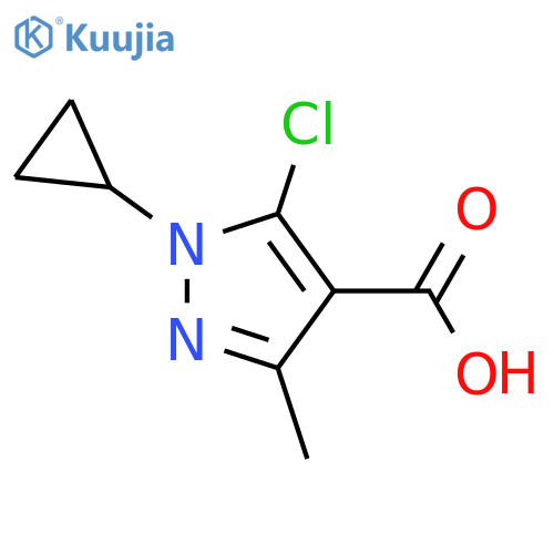 5-chloro-1-cyclopropyl-3-methyl-1H-pyrazole-4-carboxylic acid structure