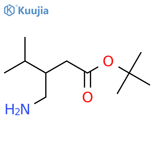 Tert-butyl 3-(aminomethyl)-4-methylpentanoate structure