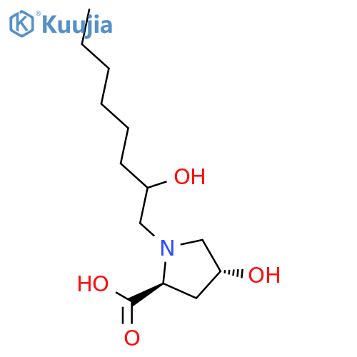 L-Proline, 4-hydroxy-1-(2-hydroxyoctyl)-, (4R)- structure