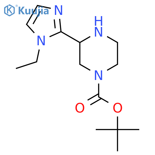 tert-butyl 3-(1-ethyl-1H-imidazol-2-yl)piperazine-1-carboxylate structure