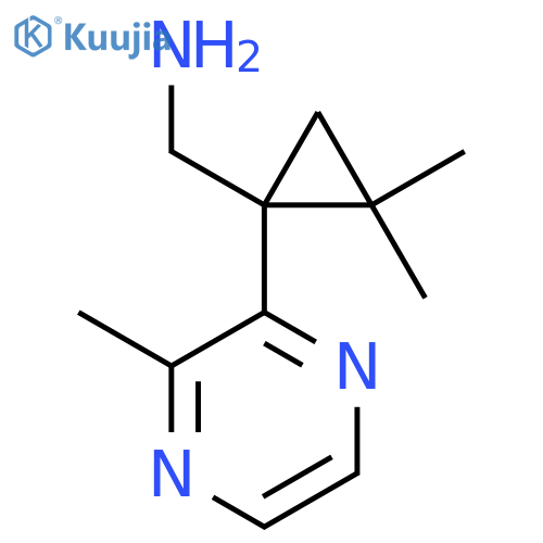 2,2-dimethyl-1-(3-methylpyrazin-2-yl)cyclopropylmethanamine structure
