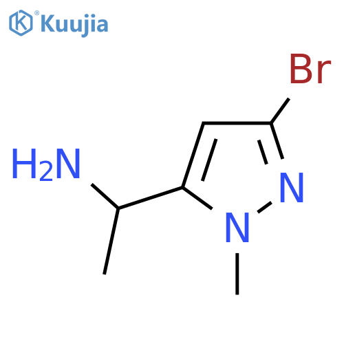 1-(3-bromo-1-methyl-1H-pyrazol-5-yl)ethan-1-amine structure