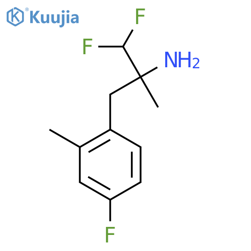1,1-difluoro-3-(4-fluoro-2-methylphenyl)-2-methylpropan-2-amine structure
