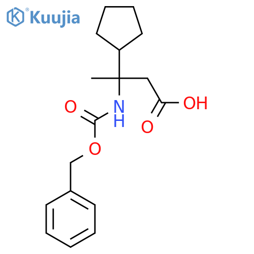 3-{(benzyloxy)carbonylamino}-3-cyclopentylbutanoic acid structure