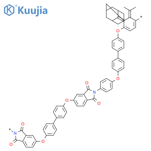 Poly[(1,3-dihydro-1,3-dioxo-2H-isoindole-2,5-diyl)oxy-1,4-phenylene(1-methylethylidene)-1,4-phenyleneoxy(1,3-dihydro-1,3-dioxo-2H-isoindole-5,2-diyl)-1,4-phenyleneoxy-1,4-phenylenetricyclo[3.3.1.13,7]decylidene-1,4-phenyleneoxy-1,4-phenylene] structure