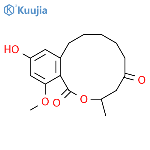 (9S)-15-hydroxy-13-methoxy-9-methyl-10-oxabicyclo[10.4.0]hexadeca-1(12),13,15-triene-7,11-dione structure