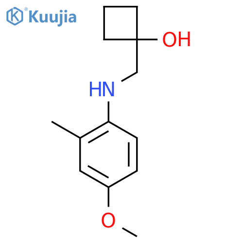 1-{[(4-Methoxy-2-methylphenyl)amino]methyl}cyclobutan-1-ol structure