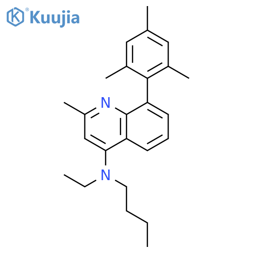 4-Quinolinamine, N-butyl-N-ethyl-2-methyl-8-(2,4,6-trimethylphenyl)- structure