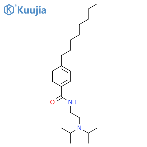 Benzamide, N-[2-[bis(1-methylethyl)amino]ethyl]-4-octyl- structure
