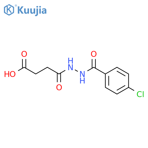4-[2-(4-chlorobenzoyl)hydrazino]-4-oxobutanoic acid structure