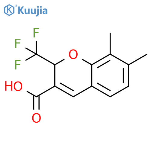 2H-1-Benzopyran-3-carboxylic acid, 7,8-dimethyl-2-(trifluoromethyl)- structure