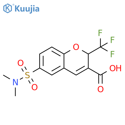 2H-1-Benzopyran-3-carboxylic acid,6-[(dimethylamino)sulfonyl]-2-(trifluoromethyl)- structure