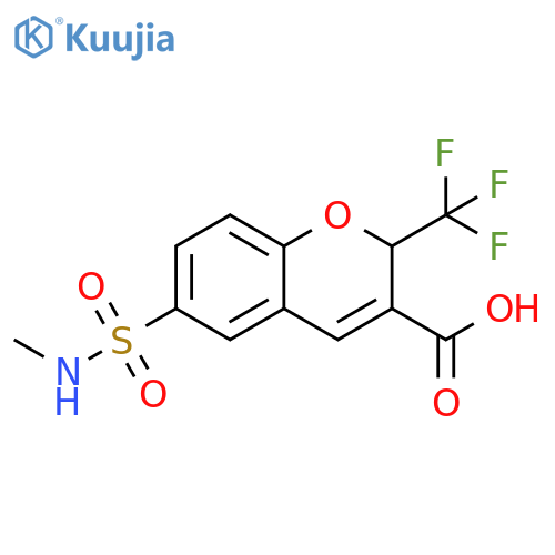 2H-1-Benzopyran-3-carboxylic acid,6-[(methylamino)sulfonyl]-2-(trifluoromethyl)- structure