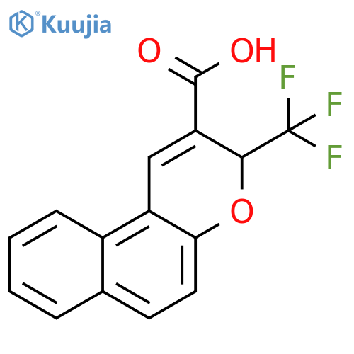 3H-Naphtho[2,1-b]pyran-2-carboxylic acid, 3-(trifluoromethyl)- structure
