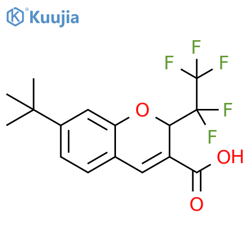 2H-1-Benzopyran-3-carboxylic acid,7-(1,1-dimethylethyl)-2-(pentafluoroethyl)- structure