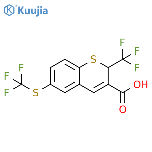 2H-1-Benzothiopyran-3-carboxylic acid,2-(trifluoromethyl)-6-[(trifluoromethyl)thio]- structure