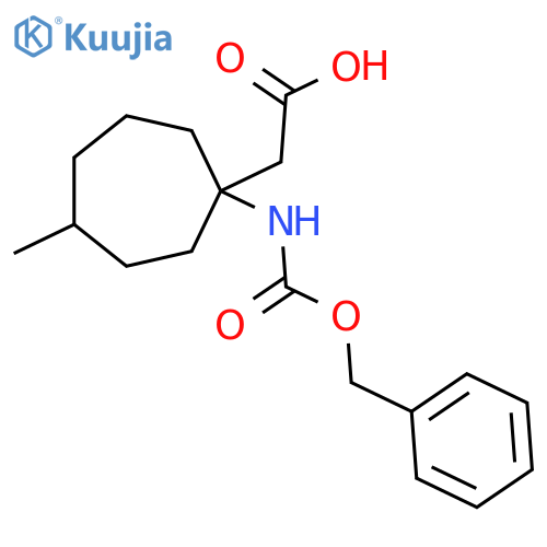 2-(1-{(benzyloxy)carbonylamino}-4-methylcycloheptyl)acetic acid structure