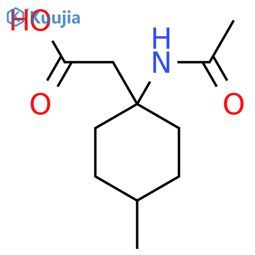 2-(1-Acetamido-4-methylcyclohexyl)acetic acid structure