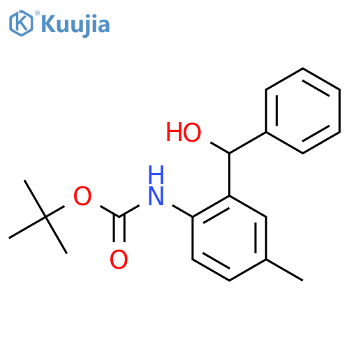 tert-butyl N-{2-hydroxy(phenyl)methyl-4-methylphenyl}carbamate structure