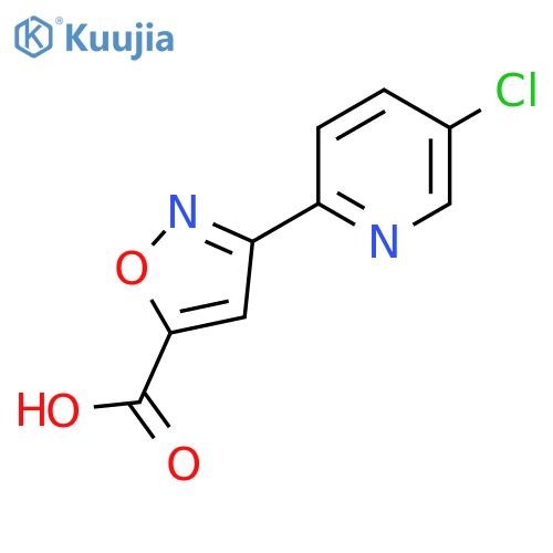 3-(5-chloropyridin-2-yl)-1,2-oxazole-5-carboxylic acid structure