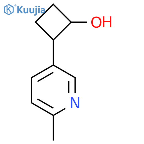 2-(6-methylpyridin-3-yl)cyclobutan-1-ol structure