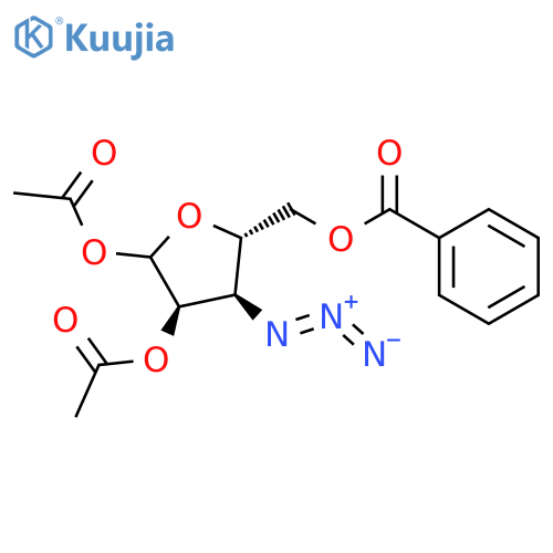 1,2-Di-O-acetyl-3-azido-3-deoxy-5-O-benzoyl-D-ribofuranose structure