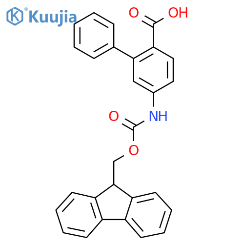 5-({[(9H-fluoren-9-yl)methoxy]carbonyl}amino)-[1,1'-biphenyl]-2-carboxylic acid structure