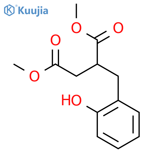 Butanedioic acid, [(2-hydroxyphenyl)methyl]-, dimethyl ester structure