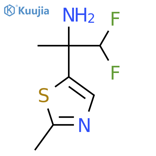 1,1-difluoro-2-(2-methyl-1,3-thiazol-5-yl)propan-2-amine structure