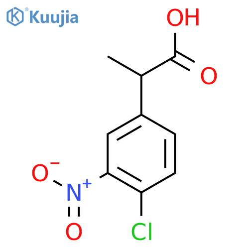 2-(4-Chloro-3-nitrophenyl)propanoic acid structure