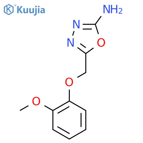 5-[(2-methoxyphenoxy)methyl]-1,3,4-oxadiazol-2-amine structure