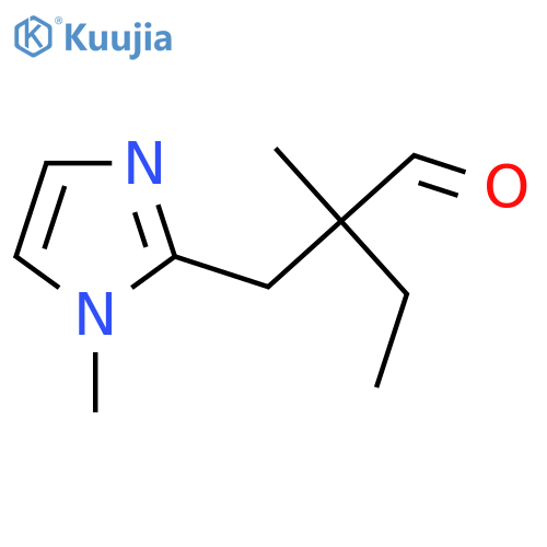 2-methyl-2-(1-methyl-1H-imidazol-2-yl)methylbutanal structure