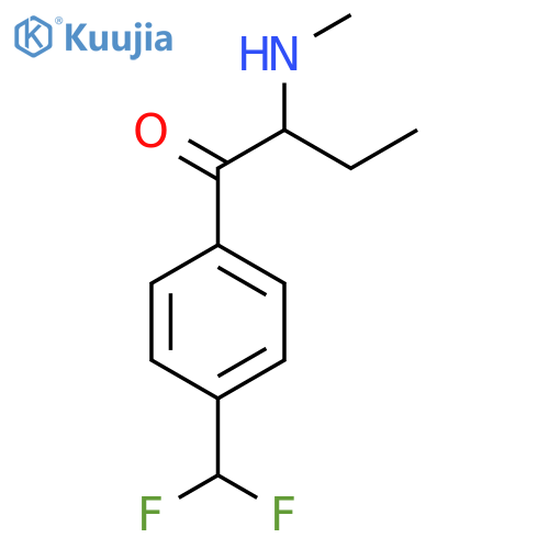1-4-(difluoromethyl)phenyl-2-(methylamino)butan-1-one structure